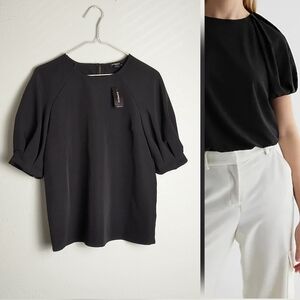 Express Keyhole Blouse Top Women's Size S Black